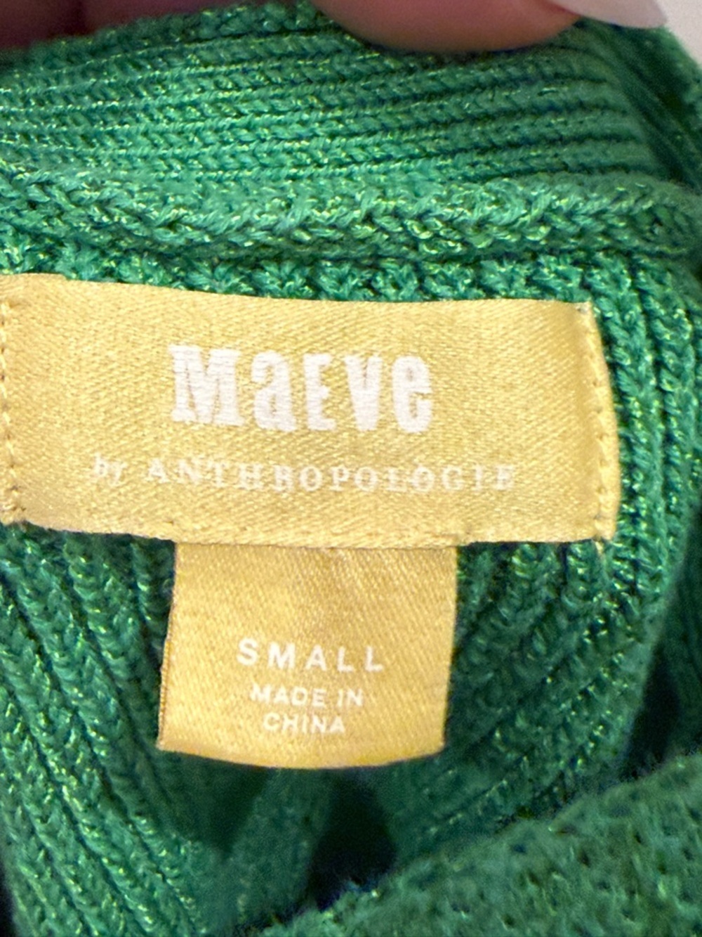 Anthropologie Maeve Emerald Green Knit Cami - Picture 7 of 8